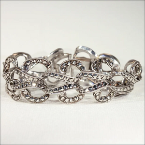 Vintage Art Deco Marcasite Silver Bracelet