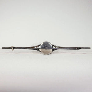 Vintage Art Deco Silver Butterfly Wing Bar Brooch Pin