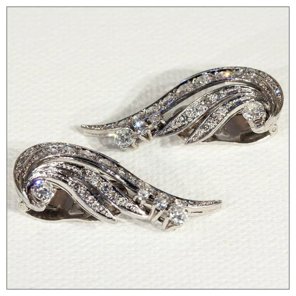 Vintage diamante earrings top