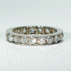 Vintage Old European Cut Diamond Eternity Ring Wedding Band