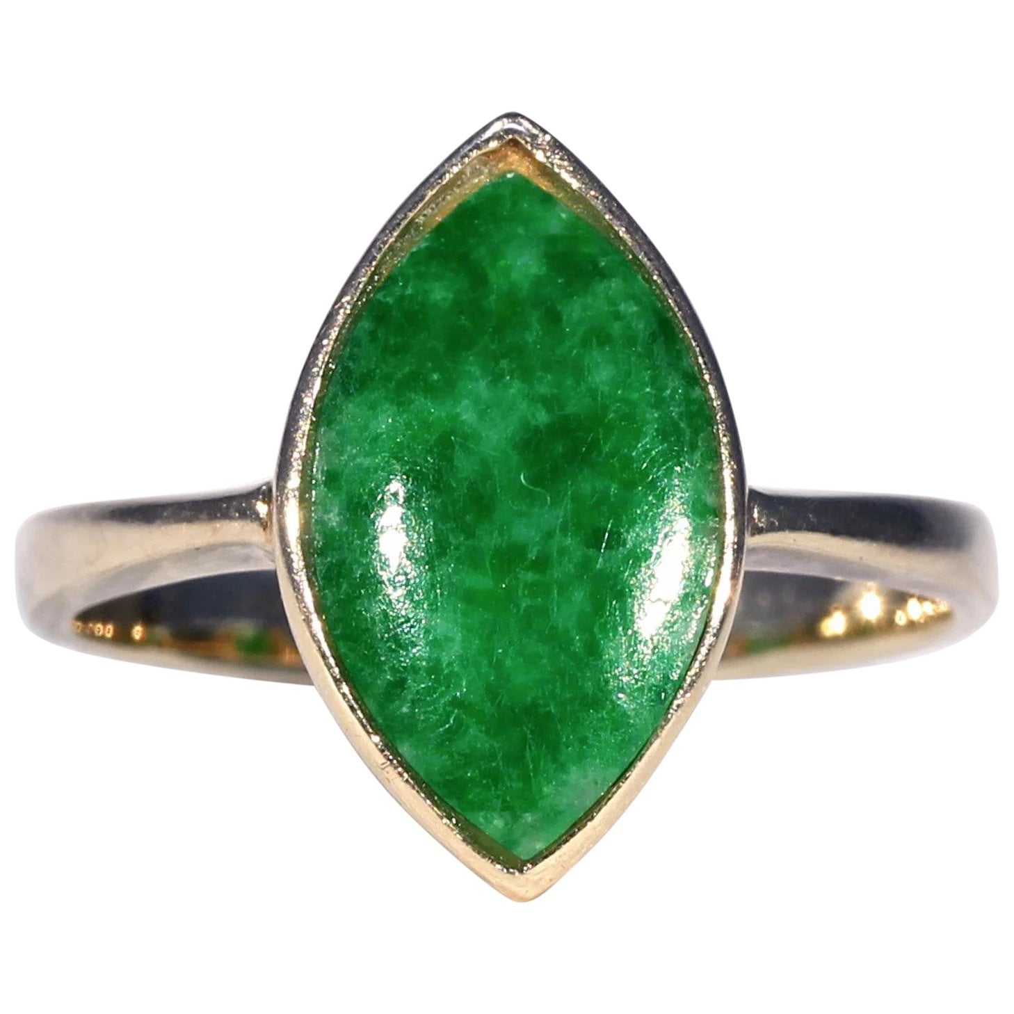 Vintage 14k Gold Jade Ring