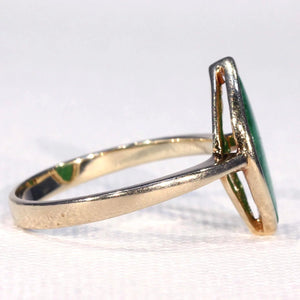 Vintage 14k Gold Jade Ring