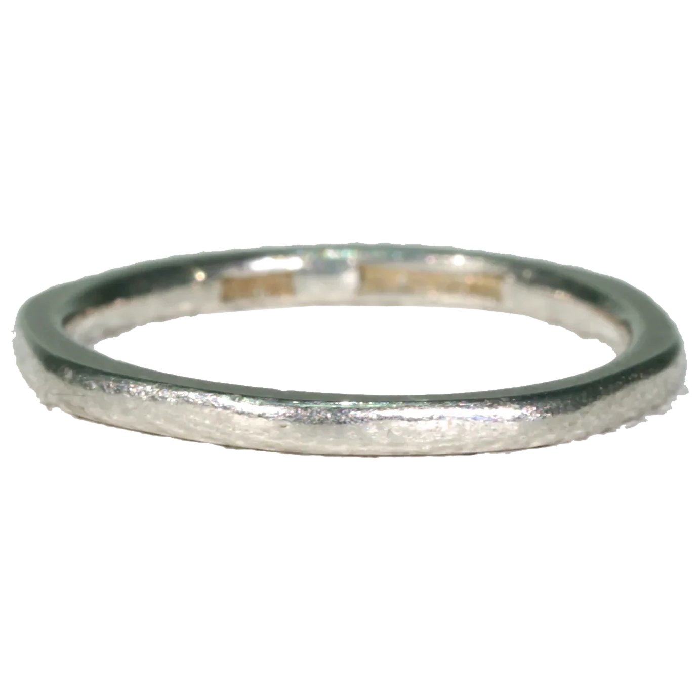 Vintage Octagonal Wedding Band Ring Platinum Size 5.25