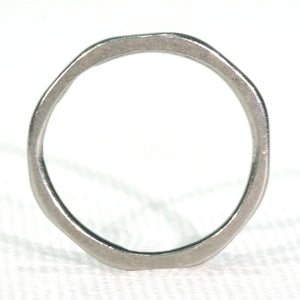 Vintage Octagonal Wedding Band Ring Platinum Size 5.25
