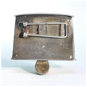 Vintage Silver Moonstone Art Brooch Pin