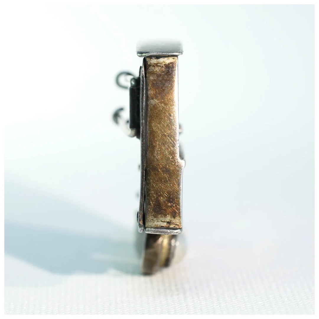 Vintage Silver Moonstone Art Brooch Pin